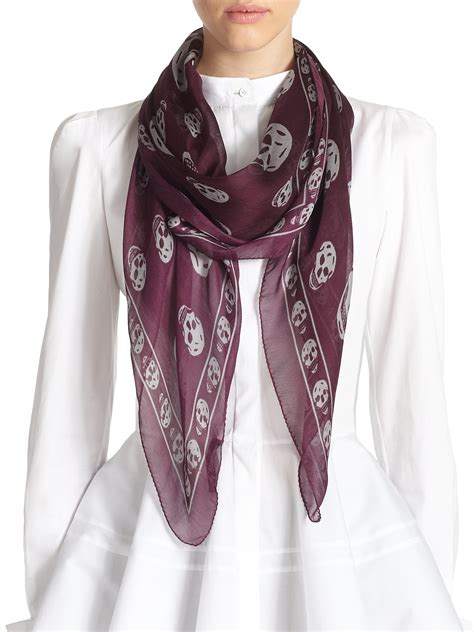 alexander mcqueen silk scarf.